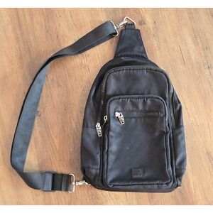 JoyLab Black Sling Backpack Nylon Crossbody Shoulder Bag Activewear Unisex